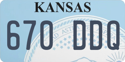 KS license plate 670DDQ