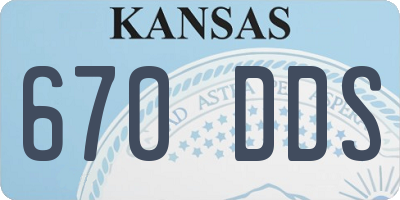 KS license plate 670DDS
