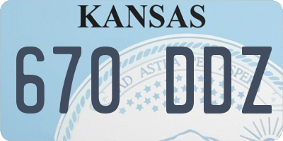 KS license plate 670DDZ