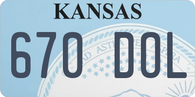 KS license plate 670DOL