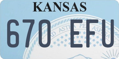 KS license plate 670EFU