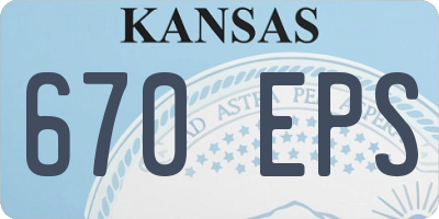 KS license plate 670EPS