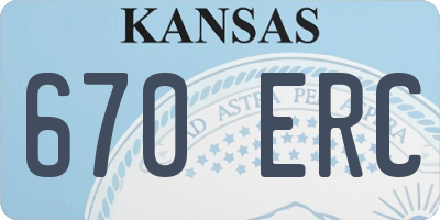 KS license plate 670ERC