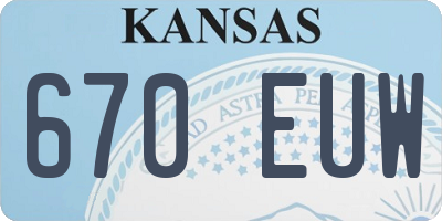 KS license plate 670EUW
