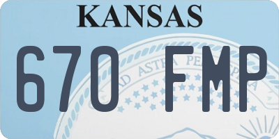 KS license plate 670FMP
