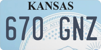 KS license plate 670GNZ