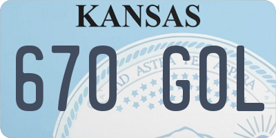 KS license plate 670GOL