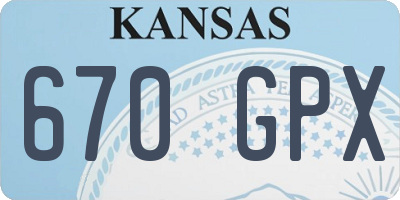 KS license plate 670GPX
