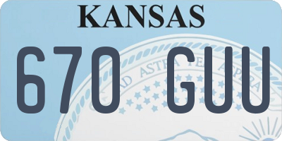 KS license plate 670GUU