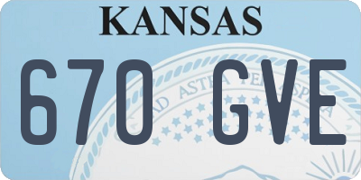 KS license plate 670GVE