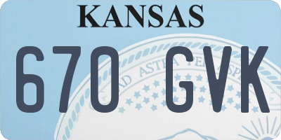 KS license plate 670GVK