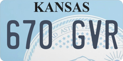 KS license plate 670GVR