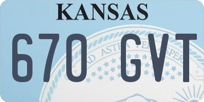 KS license plate 670GVT