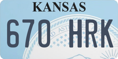 KS license plate 670HRK