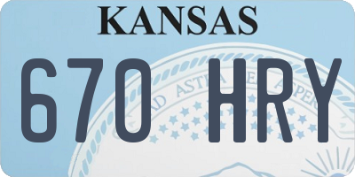 KS license plate 670HRY