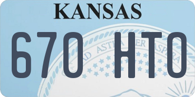KS license plate 670HTO