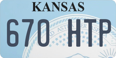 KS license plate 670HTP