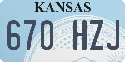 KS license plate 670HZJ