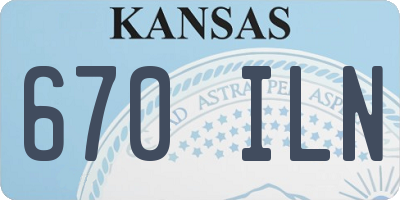KS license plate 670ILN