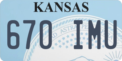 KS license plate 670IMU