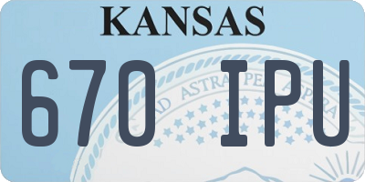 KS license plate 670IPU