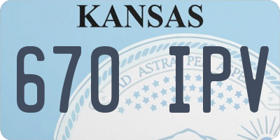 KS license plate 670IPV
