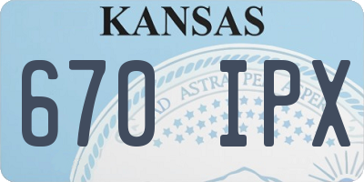 KS license plate 670IPX