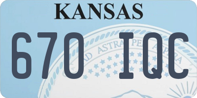 KS license plate 670IQC