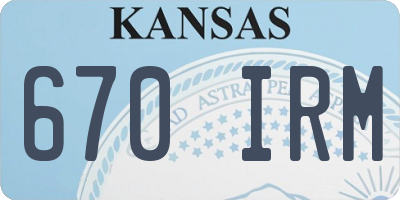 KS license plate 670IRM