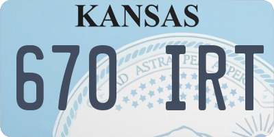 KS license plate 670IRT