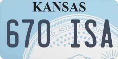 KS license plate 670ISA