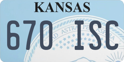 KS license plate 670ISC