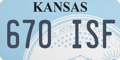 KS license plate 670ISF