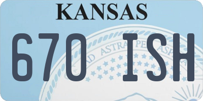 KS license plate 670ISH
