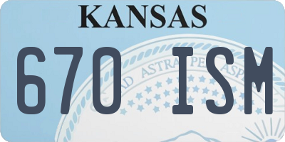 KS license plate 670ISM