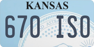 KS license plate 670ISO