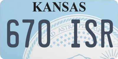 KS license plate 670ISR