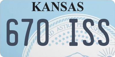 KS license plate 670ISS