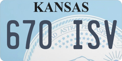 KS license plate 670ISV