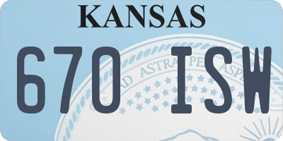 KS license plate 670ISW