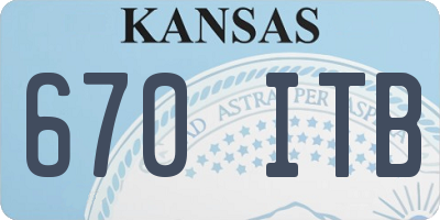 KS license plate 670ITB