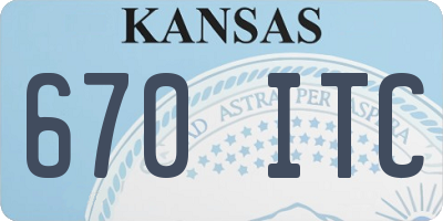 KS license plate 670ITC
