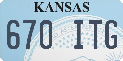 KS license plate 670ITG