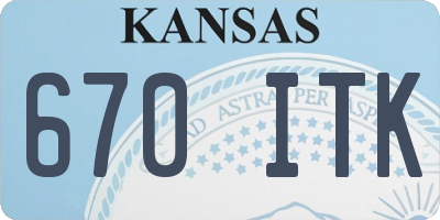 KS license plate 670ITK