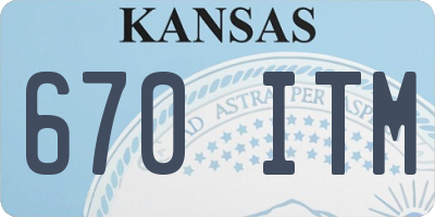 KS license plate 670ITM