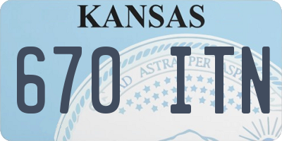 KS license plate 670ITN