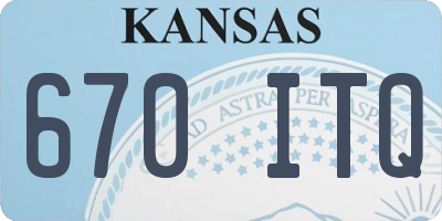 KS license plate 670ITQ