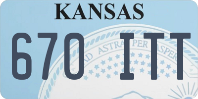 KS license plate 670ITT