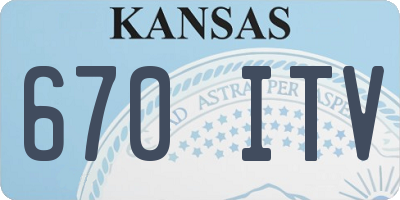 KS license plate 670ITV