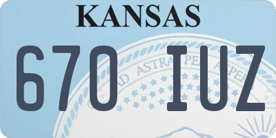 KS license plate 670IUZ